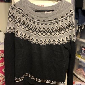 Old Navy Fair Isle Gray Sweater
